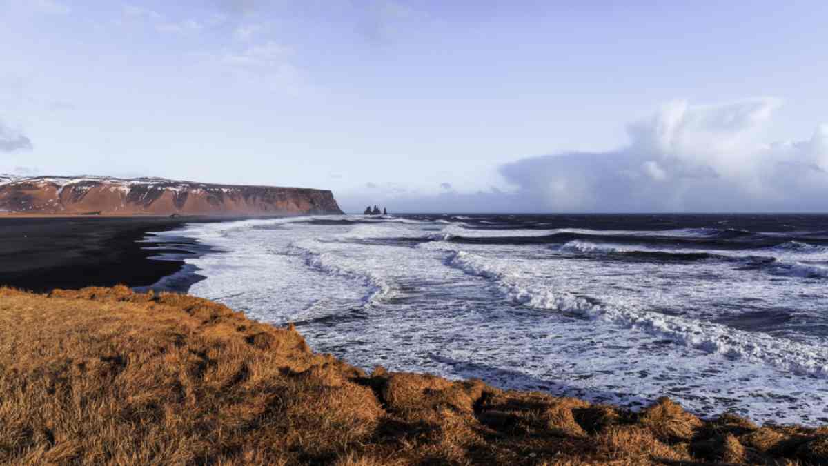 black sand beach in iceland
