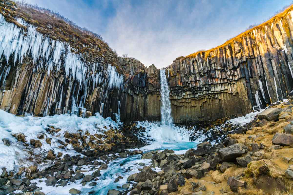 Svartifoss winter