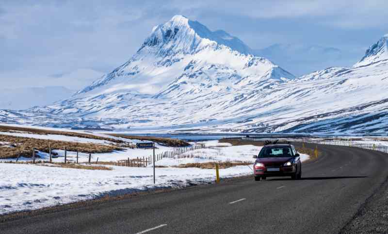 driving in february in Iceland