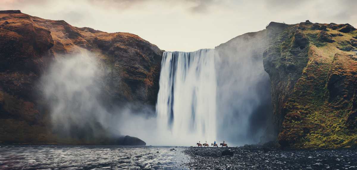 Skogafoss waterfall