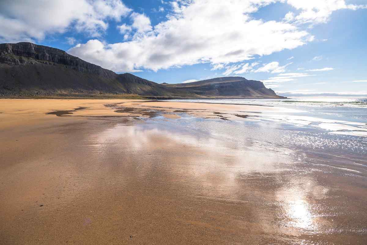 Red sand beach Iceland