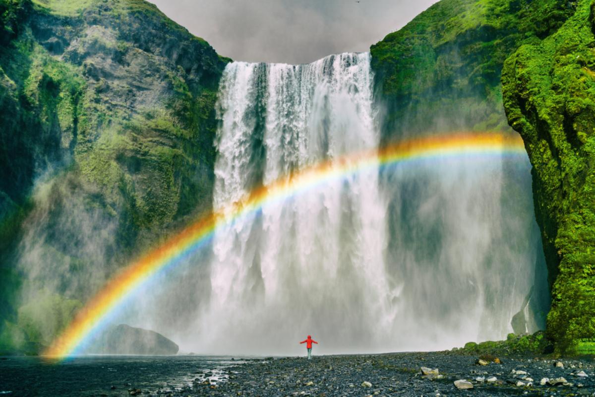 skogafoss iceland winter