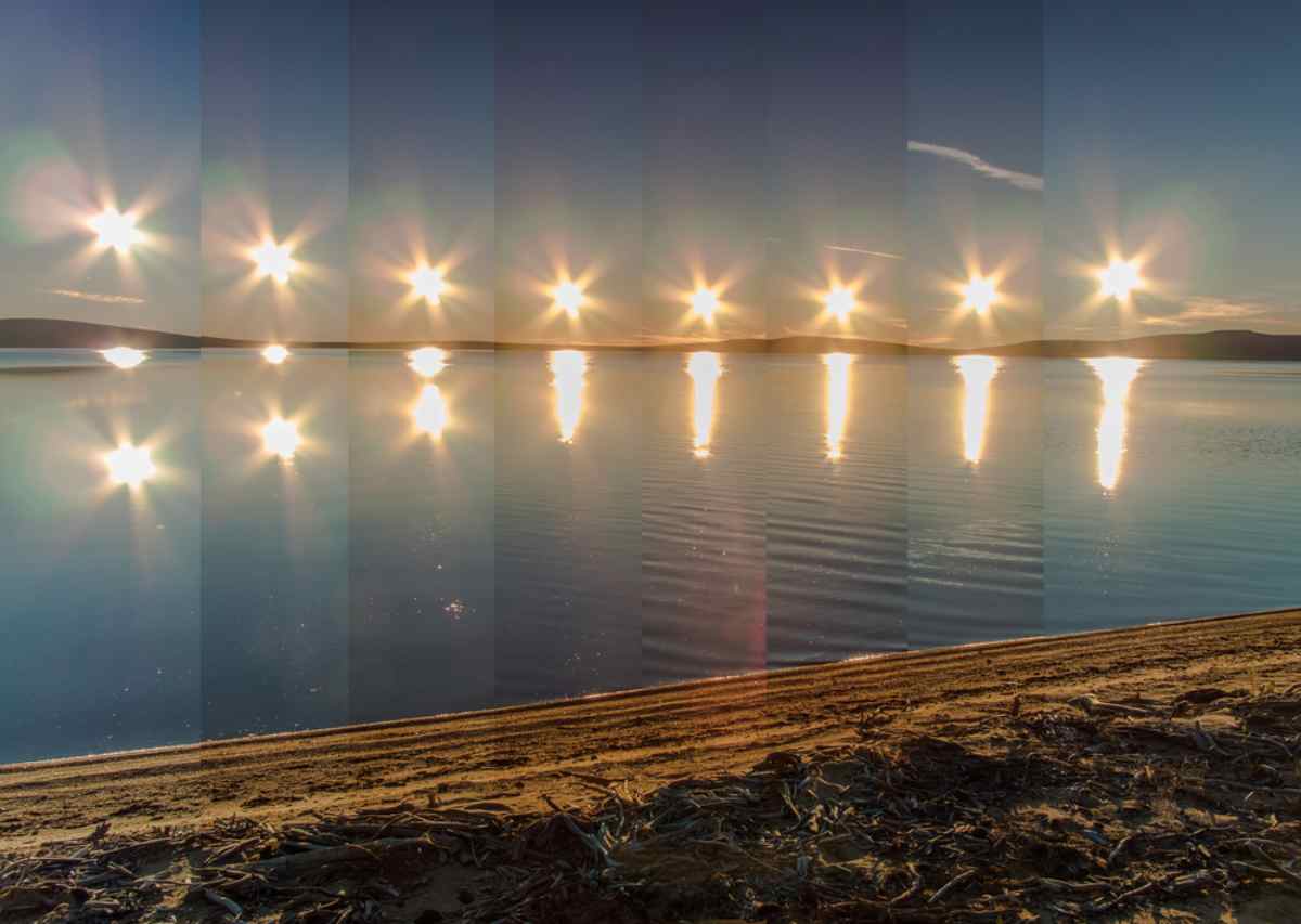 midnight sun july in Iceland