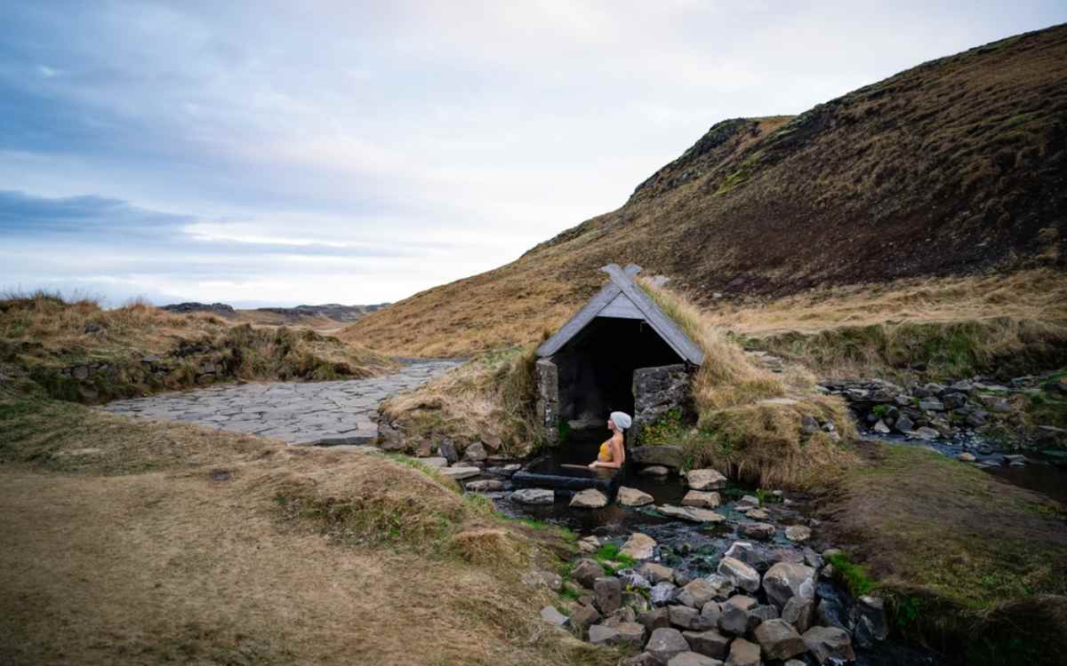 hrunalaug natural hot spring