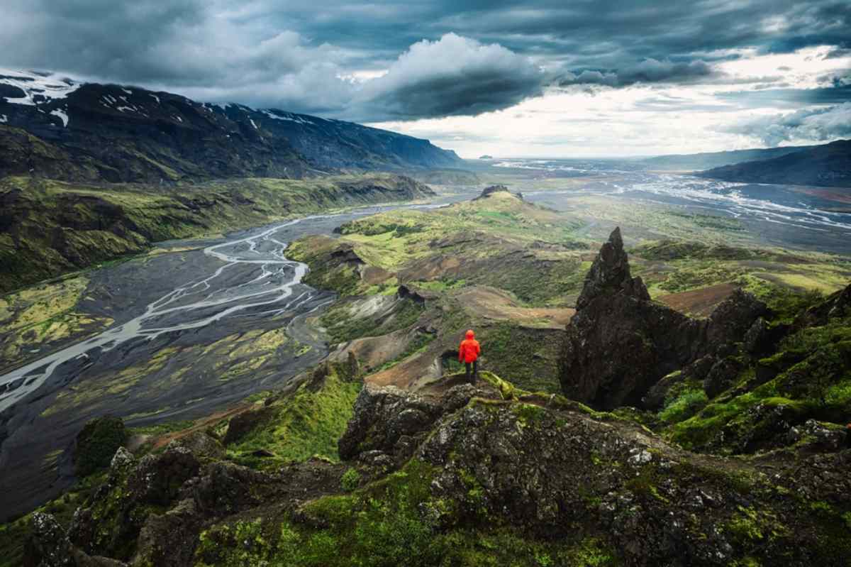 Aerial views of the Icelandic highlands