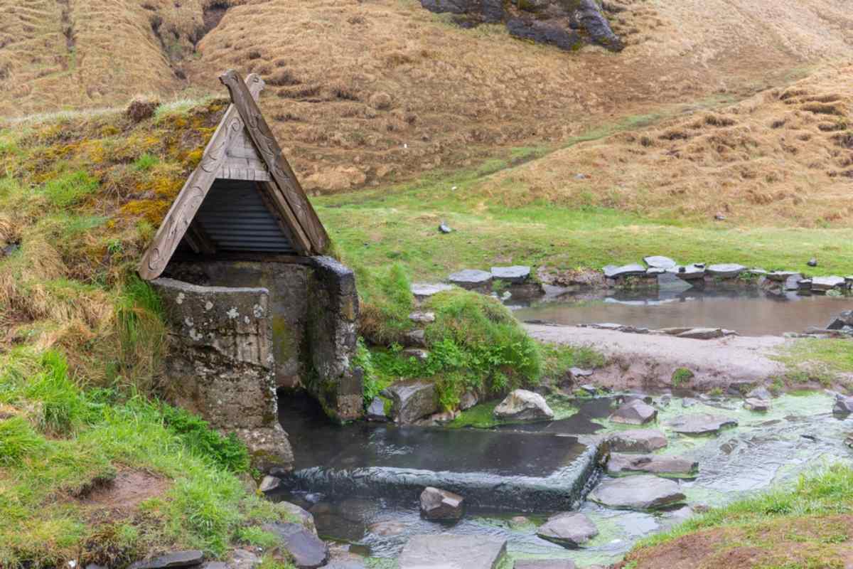 Typical icelandic hot springs