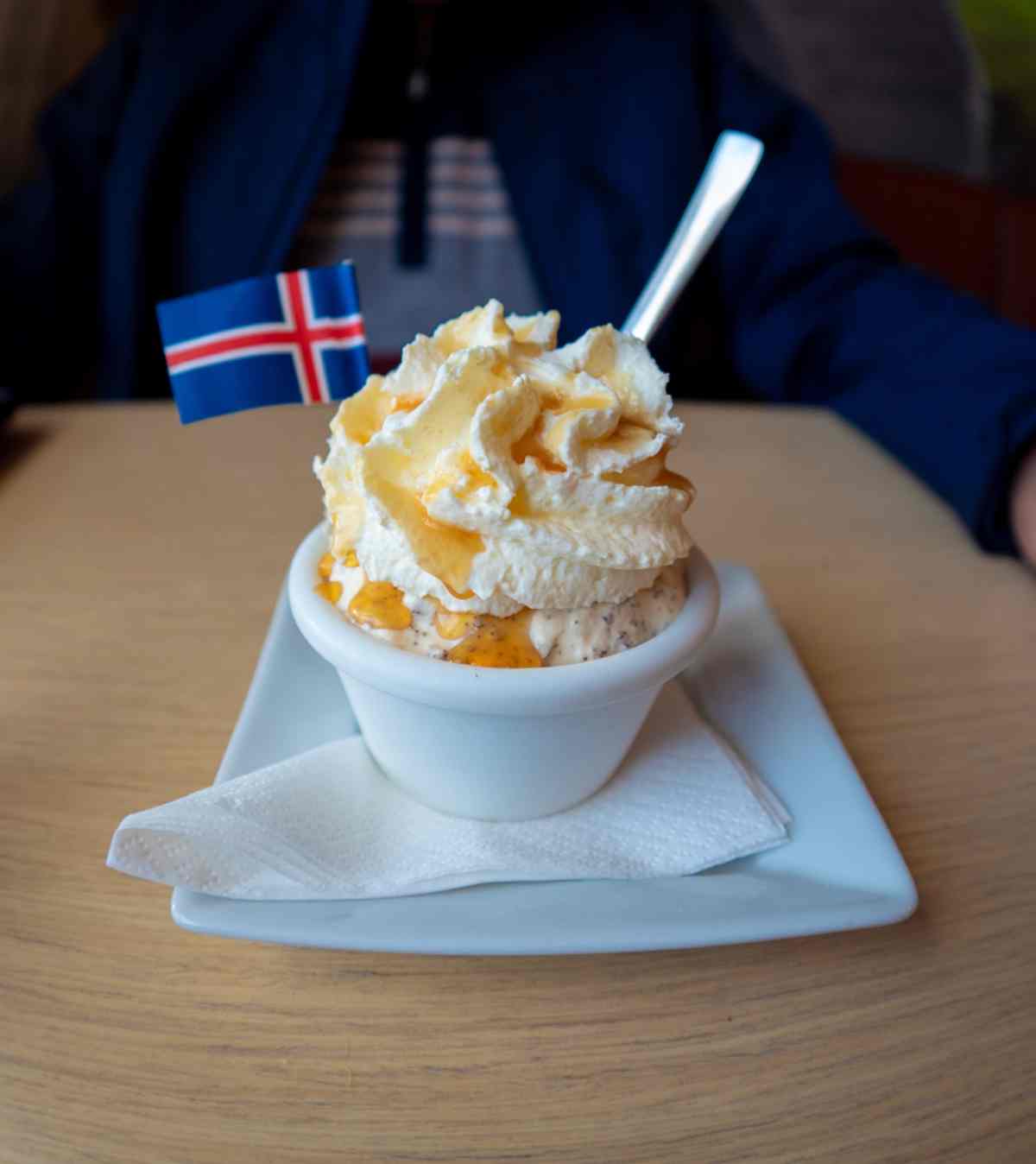 Icelandic ice cream during summer