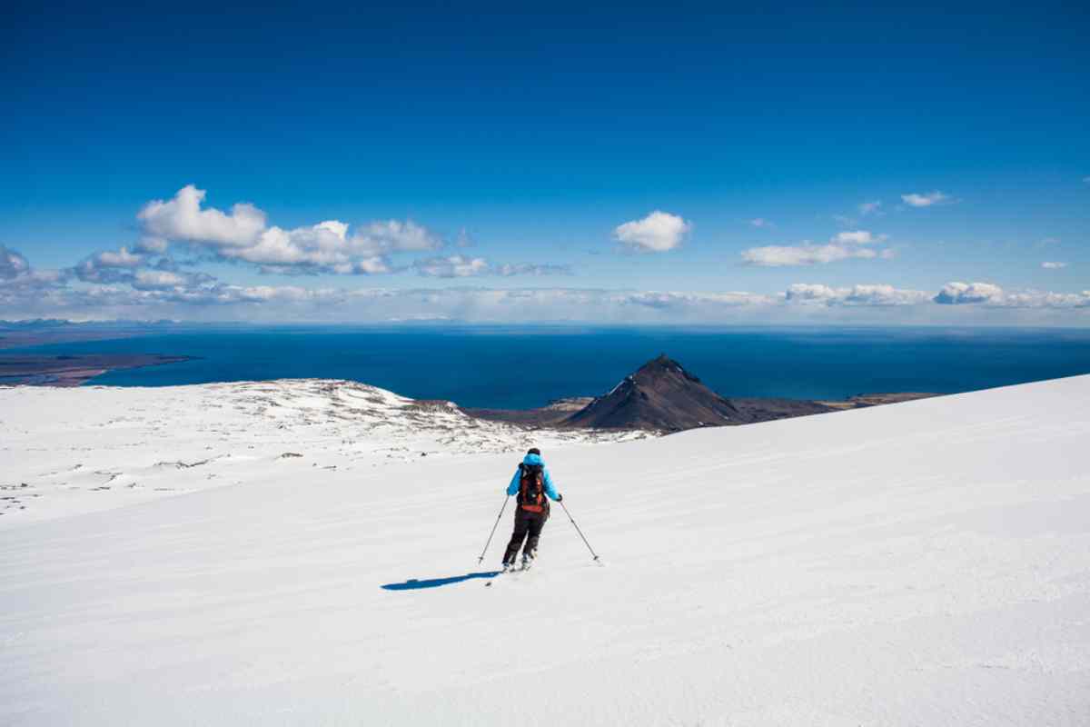 Extreme winter sport in Iceland