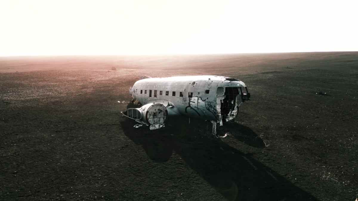 plane wreck at Solheimasandur beach