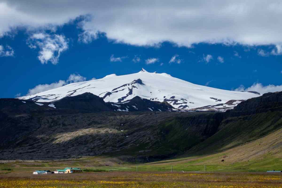Snaefellsjokull glacier volcano