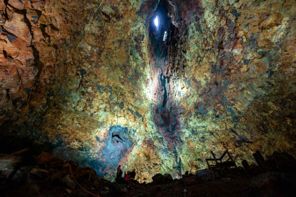 Interior of an old volcano in Iceland