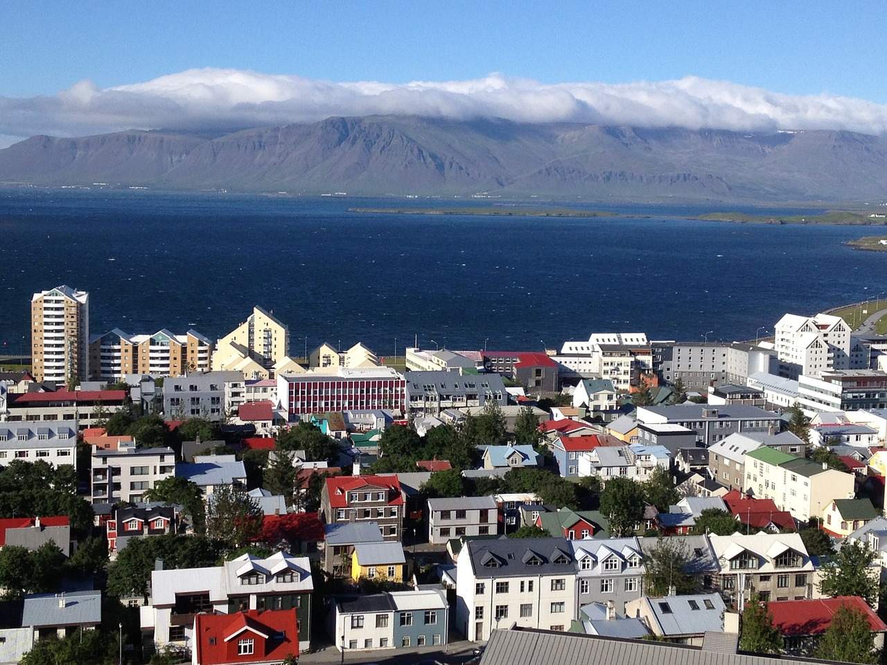 Reykjavik from bird eye view