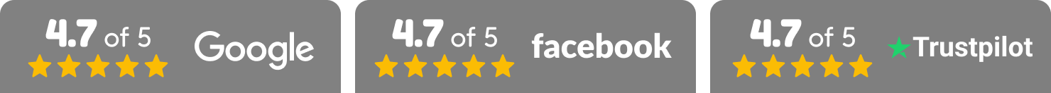 Reviews in Google, Facebook and Trustpilot